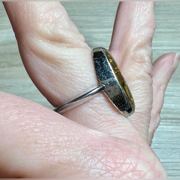 Vintage Designer Avon Silver Steampunk Gear Statement Ring, Size 7.5 - Picture 9 of 10